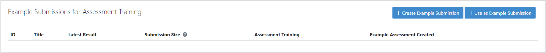 Example Submission for Assessment Training