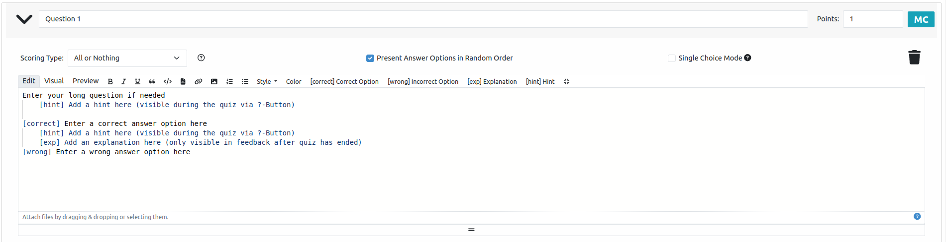 Multiple Choice Question