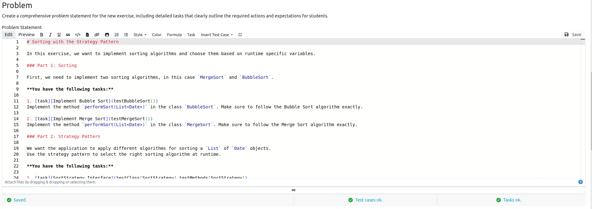 Programming Options Problem Statement