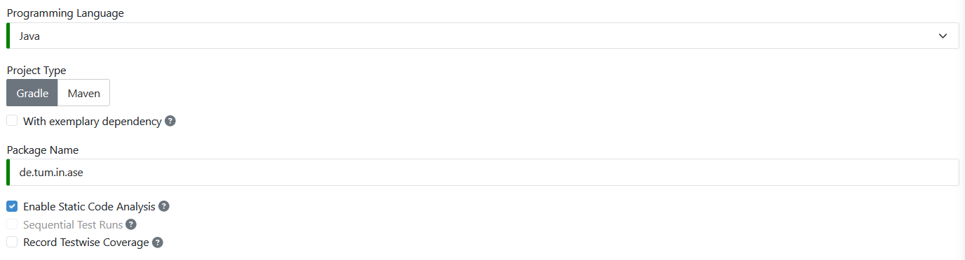 Programming Options Programming Language